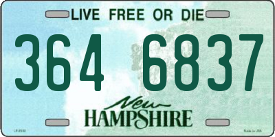 NH license plate 3646837