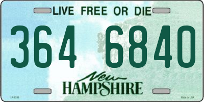 NH license plate 3646840