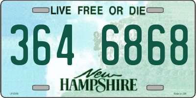 NH license plate 3646868