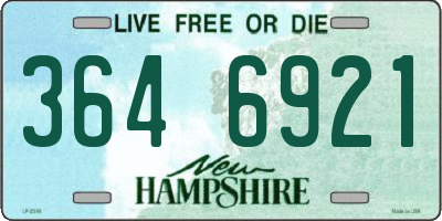 NH license plate 3646921
