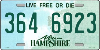 NH license plate 3646923