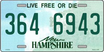 NH license plate 3646943