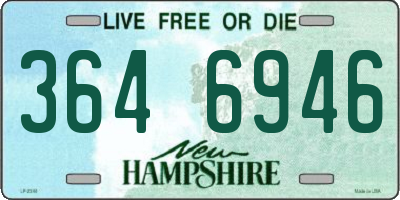 NH license plate 3646946