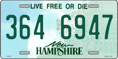 NH license plate 3646947