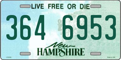 NH license plate 3646953