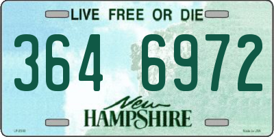 NH license plate 3646972