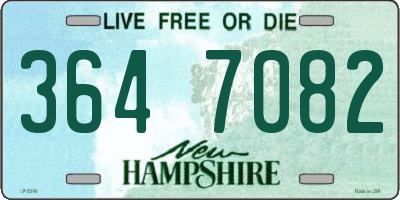 NH license plate 3647082