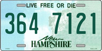 NH license plate 3647121