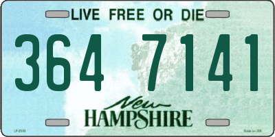 NH license plate 3647141