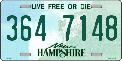 NH license plate 3647148