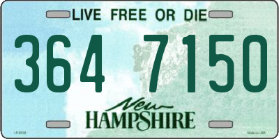 NH license plate 3647150