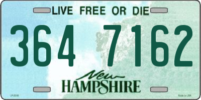 NH license plate 3647162
