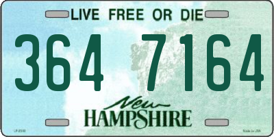 NH license plate 3647164