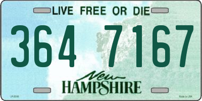 NH license plate 3647167