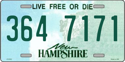 NH license plate 3647171