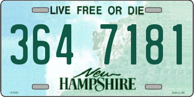 NH license plate 3647181