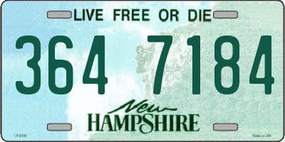 NH license plate 3647184