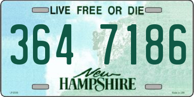 NH license plate 3647186
