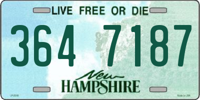NH license plate 3647187