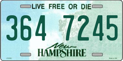 NH license plate 3647245