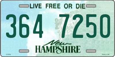 NH license plate 3647250