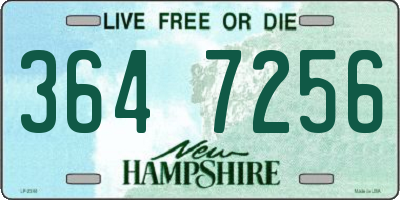 NH license plate 3647256