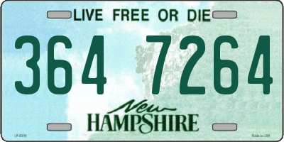 NH license plate 3647264