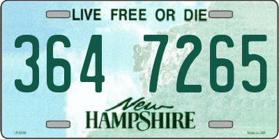 NH license plate 3647265
