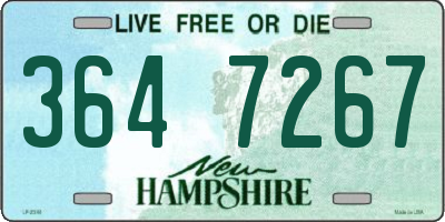 NH license plate 3647267