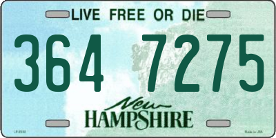 NH license plate 3647275