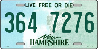 NH license plate 3647276