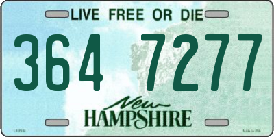 NH license plate 3647277