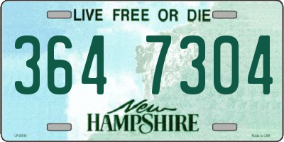 NH license plate 3647304
