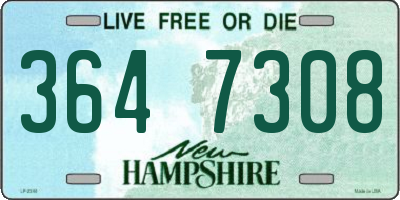 NH license plate 3647308