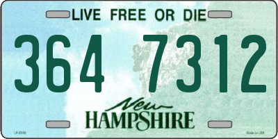 NH license plate 3647312