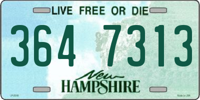NH license plate 3647313