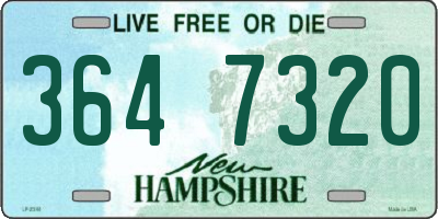 NH license plate 3647320