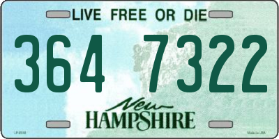 NH license plate 3647322