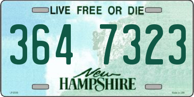 NH license plate 3647323