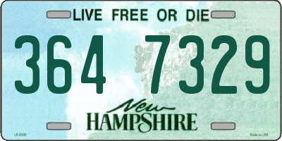 NH license plate 3647329
