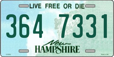 NH license plate 3647331