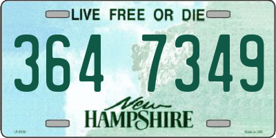 NH license plate 3647349