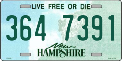 NH license plate 3647391