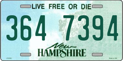 NH license plate 3647394