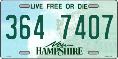 NH license plate 3647407
