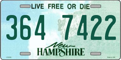 NH license plate 3647422