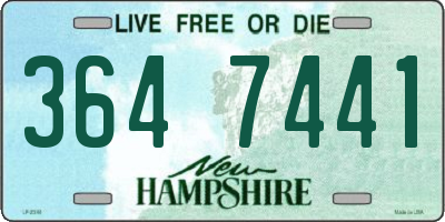 NH license plate 3647441