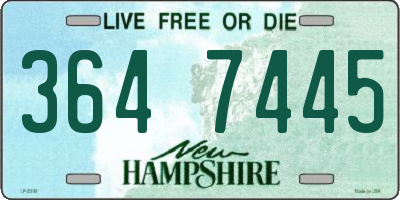 NH license plate 3647445