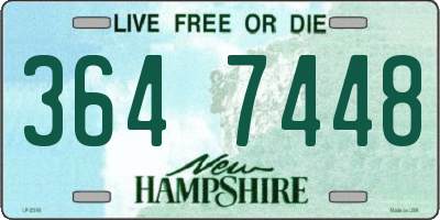 NH license plate 3647448