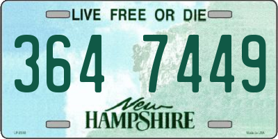 NH license plate 3647449